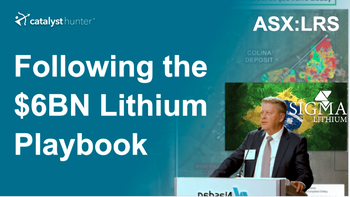 LRS takes another step towards lithium production and becoming Sigma 2.0
