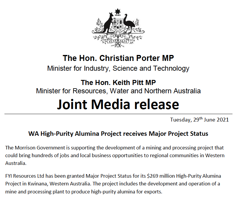 Joint Media Release