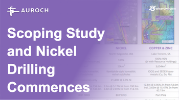 AOU starts Scoping Study as 6 hole Nickel drilling campaign commences