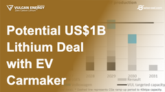 VUL - Potential US$1B Lithium deal with EV car maker